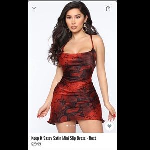 Fashion Nova Satin Mini Slip Dress
